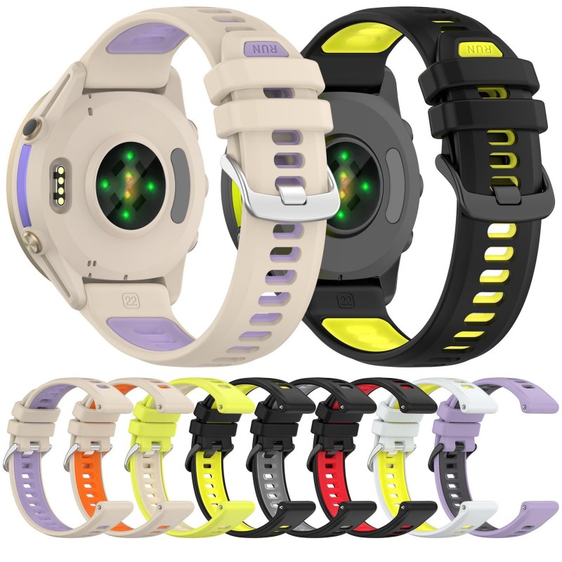 22mm Bicolor Strap For Garmin  - Silicone Watch Band 22Mm review and price