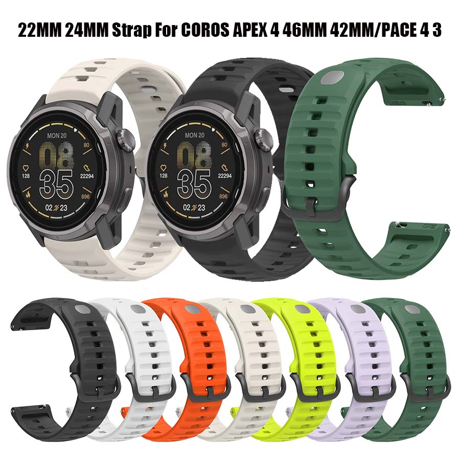 For COROS APEX 4 46mm 42mm Str - Silicone Watch Band 22Mm review and price