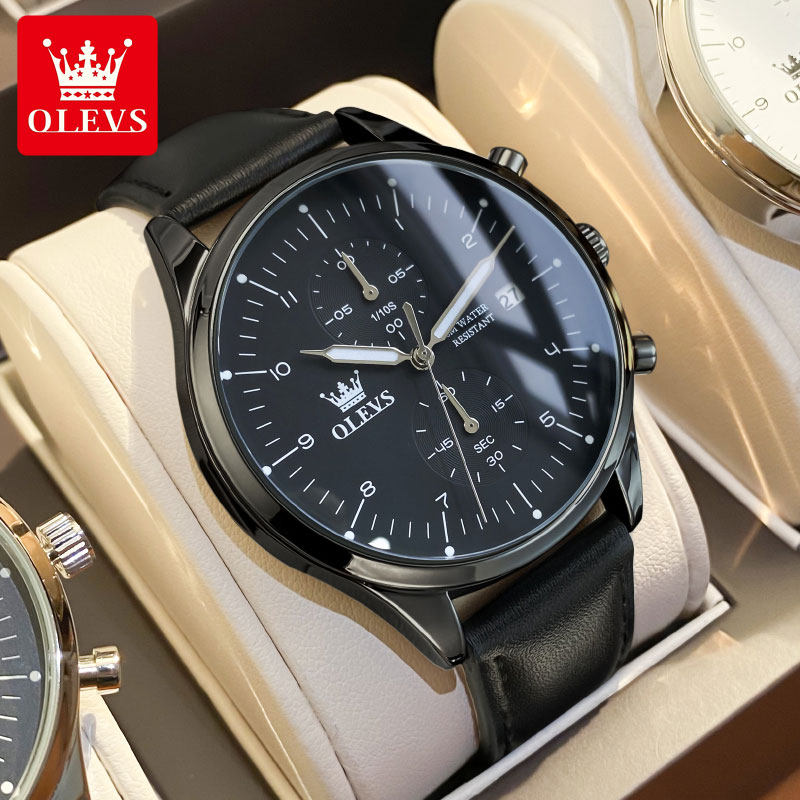 OLEVS 2880 Casual Fashion Men' - Leather Watch Band Men review and price