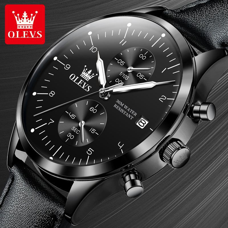 OLEVS 2880 Casual Fashion Men' - Leather Watch Band Men review and price