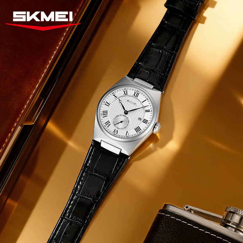 SKMEI 9390 Elegant Men's Quart - Leather Watch Band Men review and price