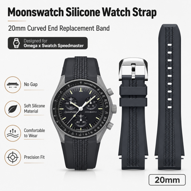 20mm Curved End No Gap Silicon - Omega Watch Speedmaster review and price