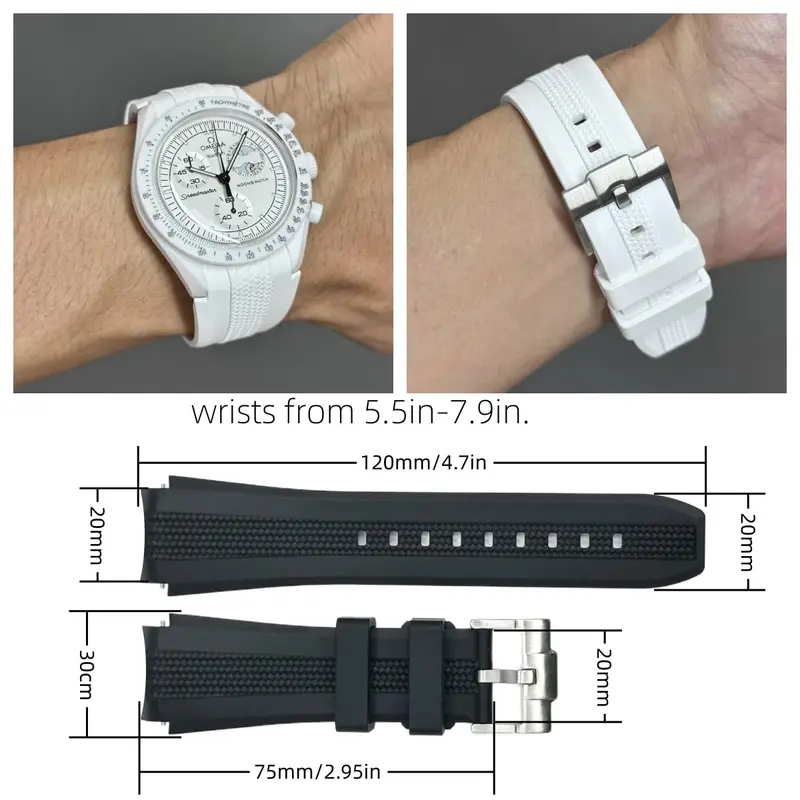 20mm Curved End No Gap Silicon - Omega Watch Speedmaster review and price
