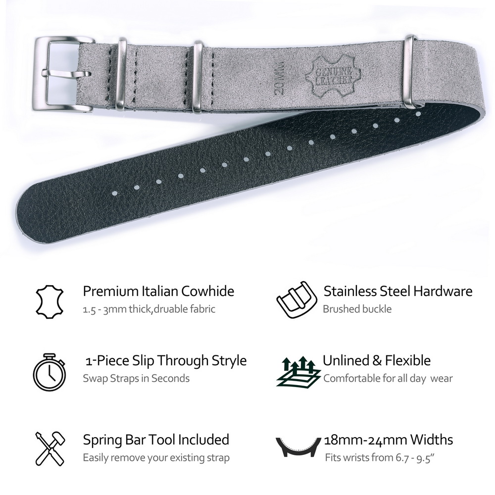 HEMSUT Genuine Leather Watch B - Tropic Strap Vintage review and price